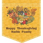 Happy Thanksgiving Iron On Faux Pocket (Personalized)