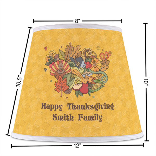 Happy Thanksgiving Poly Film Empire Lampshade - Dimensions