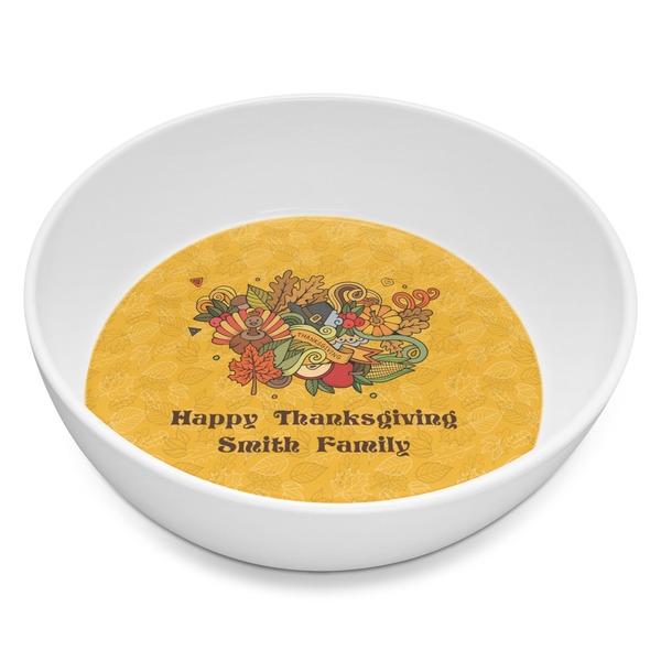 Custom Happy Thanksgiving Melamine Bowl - 8 oz (Personalized)