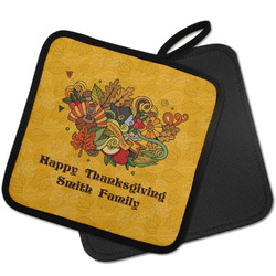 Happy Thanksgiving Pot Holder w/ Name or Text
