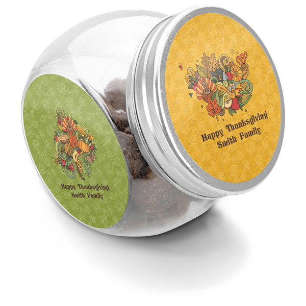 Custom Happy Thanksgiving Puppy Treat Jar (Personalized)