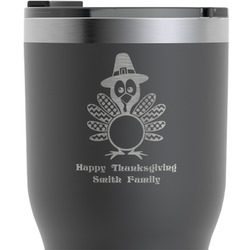 Happy Thanksgiving RTIC Tumbler - Black - Engraved Front (Personalized)