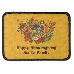Happy Thanksgiving Iron On Rectangle Patch w/ Name or Text