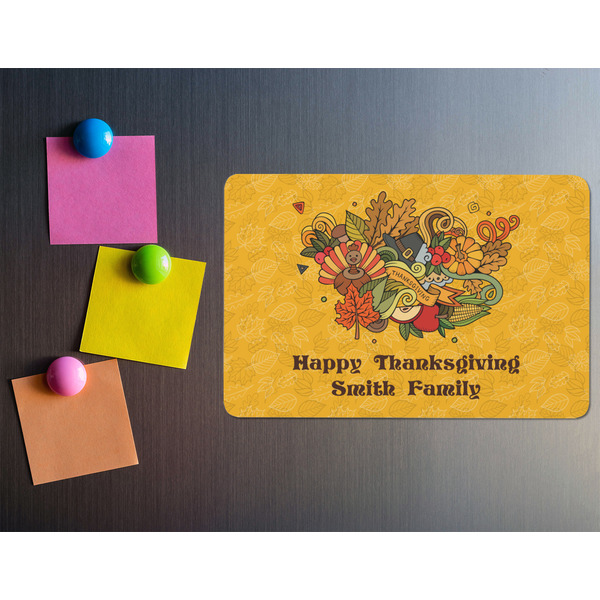 Happy Thanksgiving Rectangular Fridge Magnet - LIFESTYLE