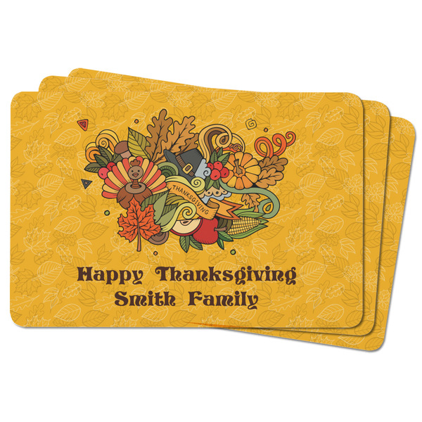 Happy Thanksgiving Rectangular Fridge Magnet - THREE