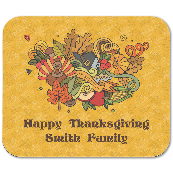 Happy Thanksgiving Rectangular Mouse Pad - APPROVAL