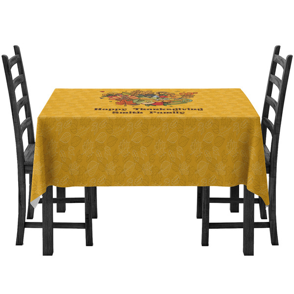 Custom Happy Thanksgiving Tablecloth (Personalized)