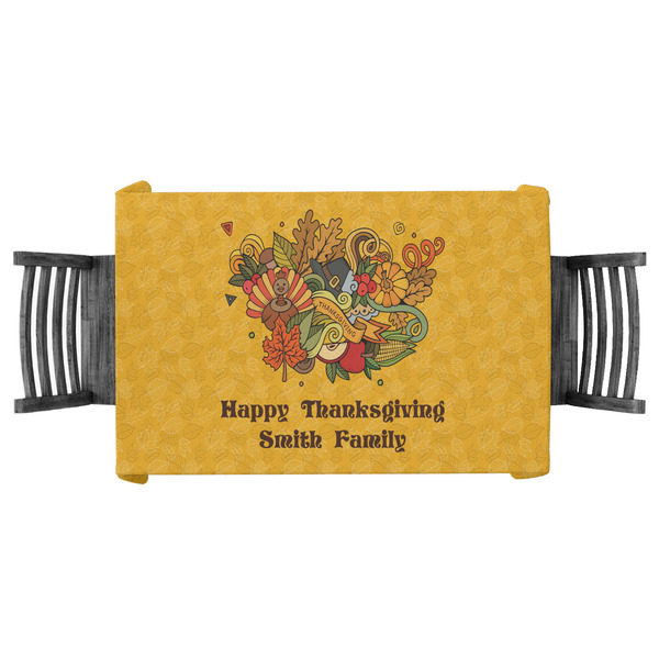 Custom Happy Thanksgiving Tablecloth - 58"x58" (Personalized)