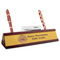 Happy Thanksgiving Red Mahogany Nameplate with Business Card Holder (Personalized)