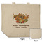 Happy Thanksgiving Reusable Cotton Grocery Bag - Front & Back View