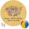 Happy Thanksgiving Round Beach Towel (Personalized)