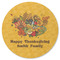Happy Thanksgiving Round Rubber Backed Coaster (Personalized)
