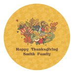 Happy Thanksgiving Round Decal - Medium (Personalized)