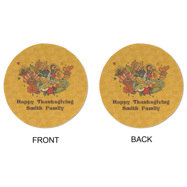 Happy Thanksgiving Round Linen Placemats - APPROVAL (double sided)