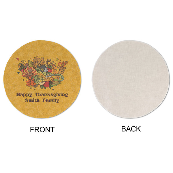 Happy Thanksgiving Round Linen Placemats - APPROVAL (single sided)