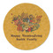 Happy Thanksgiving Round Linen Placemats - FRONT (Single Sided)