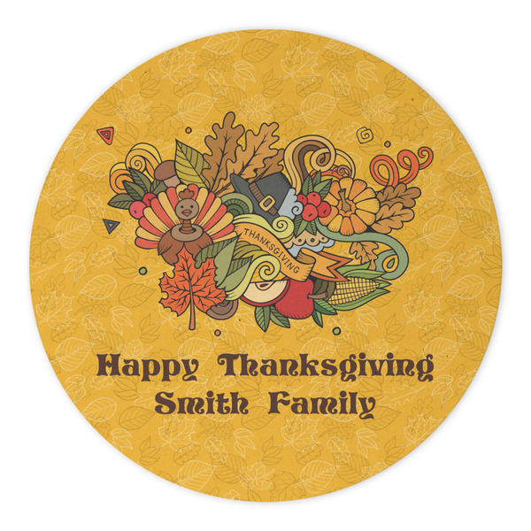 Happy Thanksgiving Round Paper Coaster - Approval