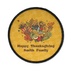 Happy Thanksgiving Iron On Round Patch w/ Name or Text