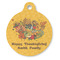 Happy Thanksgiving Round Pet ID Tag - Large - Front