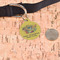 Happy Thanksgiving Round Pet ID Tag - Large - In Context