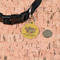 Happy Thanksgiving Round Pet ID Tag - Small - In Context