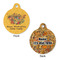 Happy Thanksgiving Round Pet Tag - Front & Back