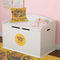 Happy Thanksgiving Round Wall Decal on Toy Chest