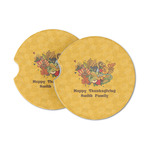 Happy Thanksgiving Sandstone Car Coasters (Personalized)