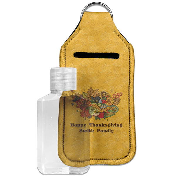 Happy Thanksgiving Sanitizer Holder Keychain - Large with Case