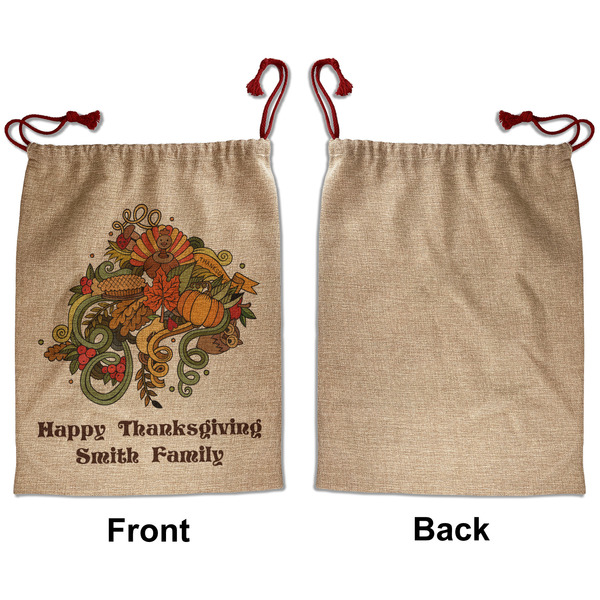 Happy Thanksgiving Santa Bag - Approval - Front