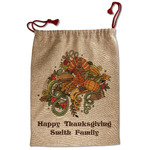 Happy Thanksgiving Santa Sack - Front (Personalized)