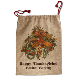 Happy Thanksgiving Santa Sack - Front (Personalized)