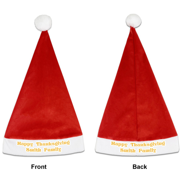 Happy Thanksgiving Santa Hats - Front and Back (Double Sided Print) APPROVAL