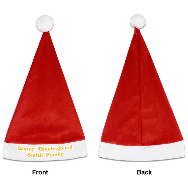 Happy Thanksgiving Santa Hats - Front and Back (Single Print) APPROVAL