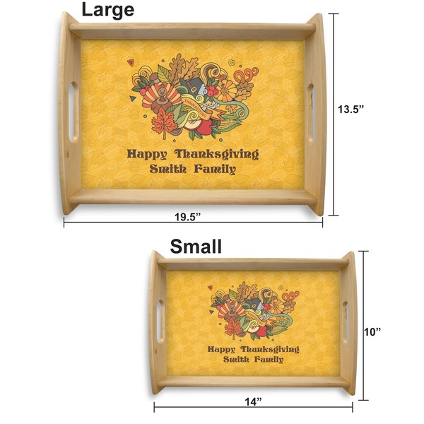 Happy Thanksgiving Serving Tray Wood Sizes