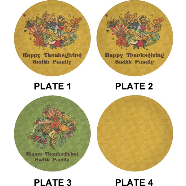 Happy Thanksgiving Set of Appetizer / Dessert Plates (Approval)