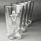Happy Thanksgiving Set of Four Engraved Pint Glasses - Set View