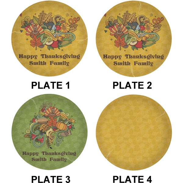 Happy Thanksgiving Set of Lunch / Dinner Plates (Approval)
