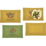 Happy Thanksgiving Set of 4 Glass Rectangular Lunch / Dinner Plate (Personalized)