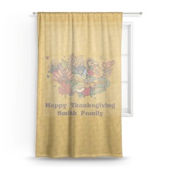 Happy Thanksgiving Sheer Curtain - 50"x84" (Personalized)