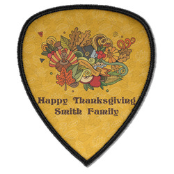 Happy Thanksgiving Iron on Shield Patch A w/ Name or Text