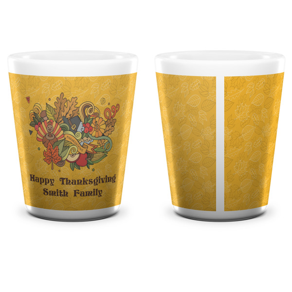 Happy Thanksgiving Shot Glass - White - APPROVAL