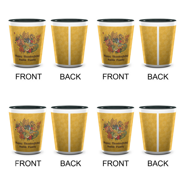 Happy Thanksgiving Shot Glassess - Two Tone - Set of 4 - APPROVAL
