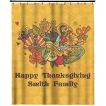 Happy Thanksgiving Extra Long Shower Curtain - 70"x84" (Personalized)