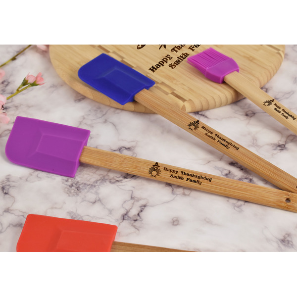 Happy Thanksgiving Silicone Spatula - Purple - Lifestyle