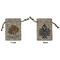 Happy Thanksgiving Small Burlap Gift Bag - Front and Back