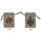 Happy Thanksgiving Small Burlap Gift Bag - Front & Back (Personalized)