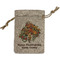Happy Thanksgiving Small Burlap Gift Bag - Front (Personalized)