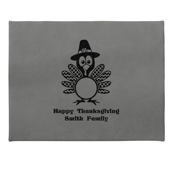 Happy Thanksgiving Small Engraved Gift Box with Leather Lid - Approval