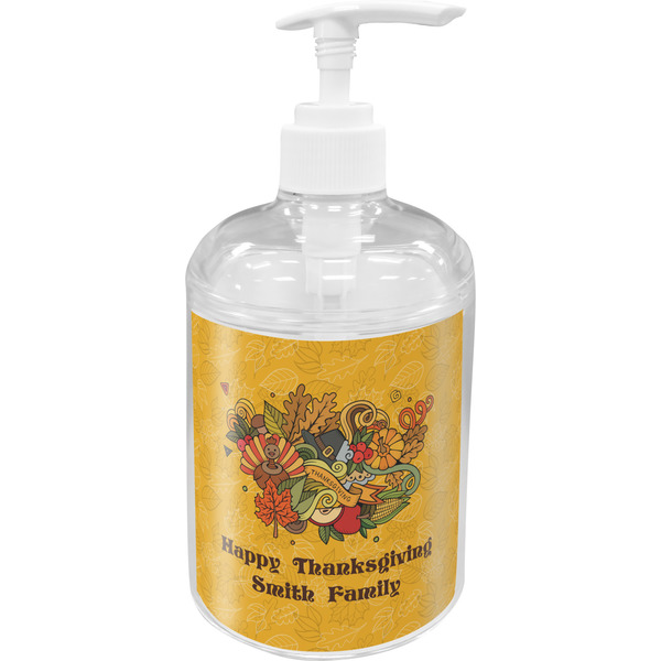 Custom Happy Thanksgiving Acrylic Soap & Lotion Bottle (Personalized)
